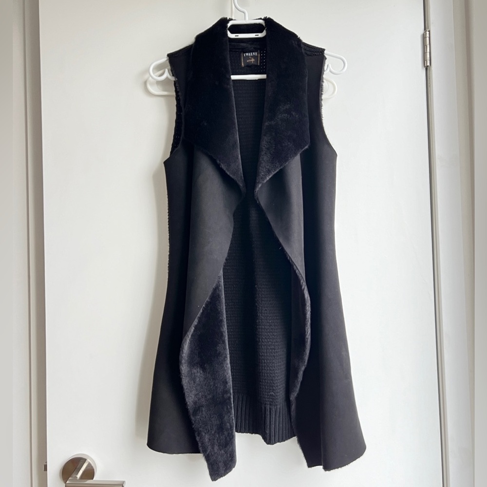 Knit Vest with Soft Faux Fur Lining